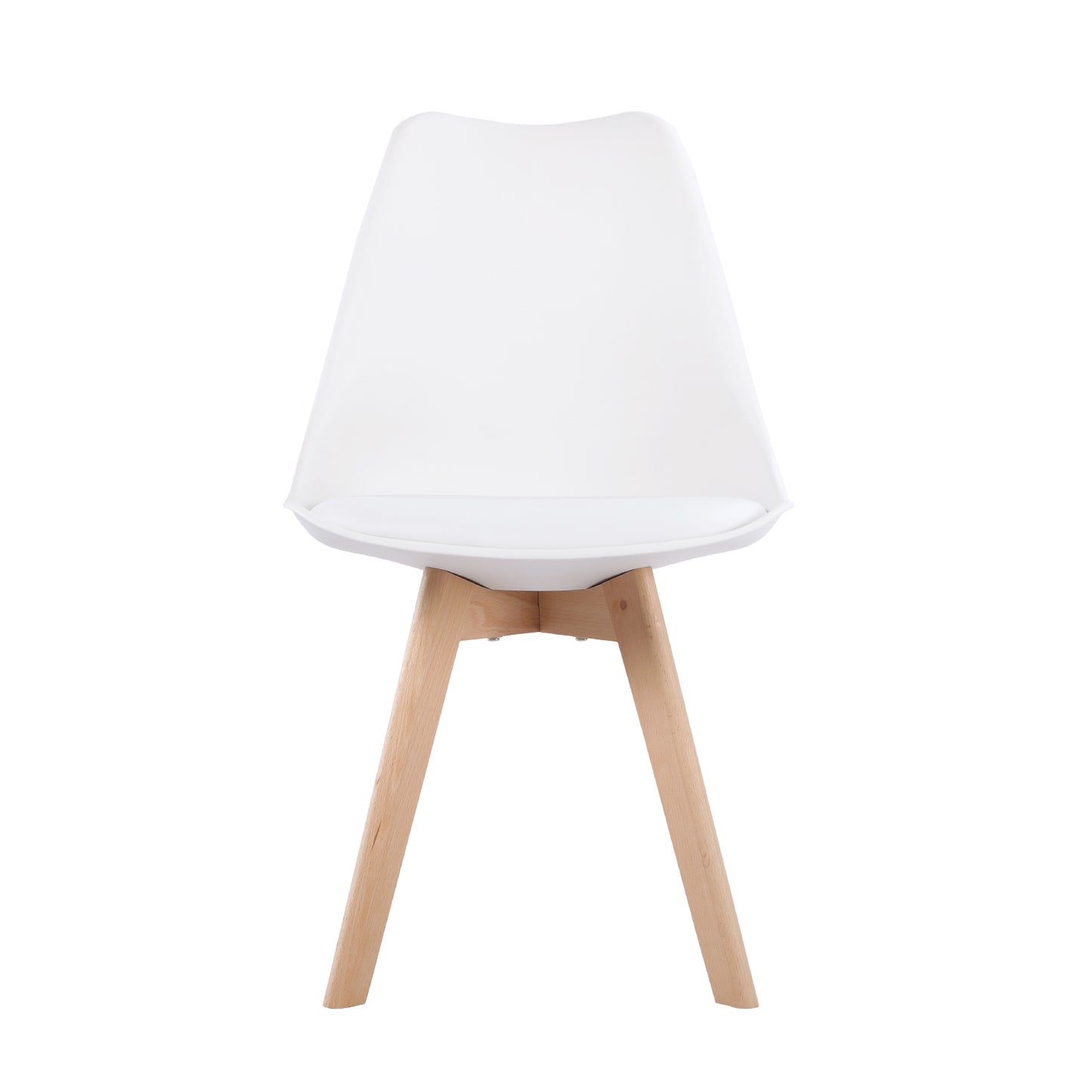 TULIP PP Chaise de Salle à Manger Pieds en Hêtre - Noir/Blanc/Gris
