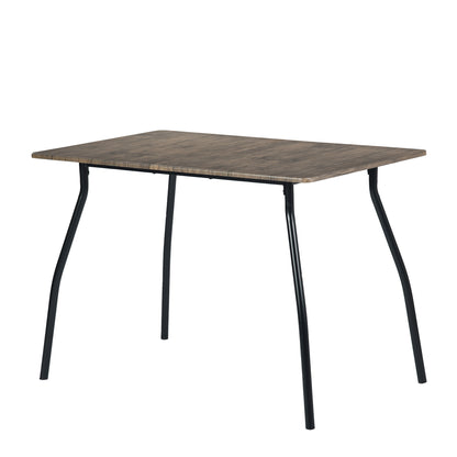 Ensemble Table Modulaire REEDER et 4 Chaises - Chêne/Noir