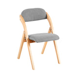 Chaises pliantes avec sièges rembourrés, empilables en bois avec housse amovible, chaise supplémentaire pliante – Gris