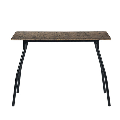 Ensemble Table Modulaire REEDER et 4 Chaises - Chêne/Noir
