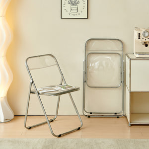 PURDY Chaises pliantes empilables Ensemble de 2/4 - Transparent