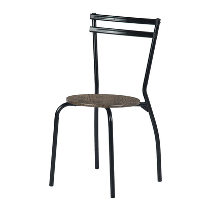 Ensemble Table Modulaire REEDER et 4 Chaises - Chêne/Noir