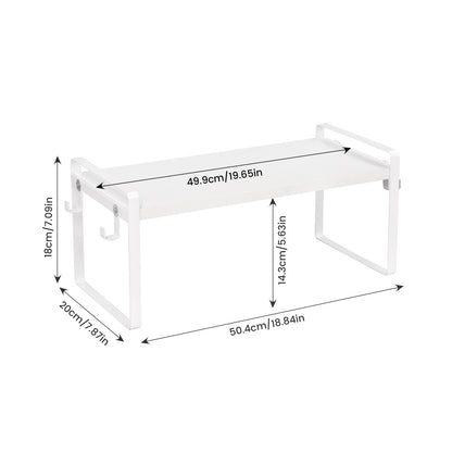 PONCE Étagère de rangement empilable pour cuisine, gain de place, 1/3/5 pièces - Feu/Bois/Blanc