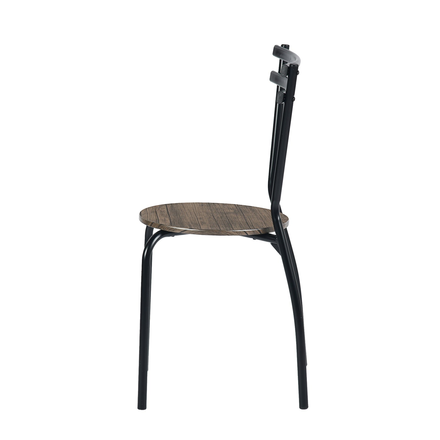 Ensemble Table Modulaire REEDER et 4 Chaises - Chêne/Noir