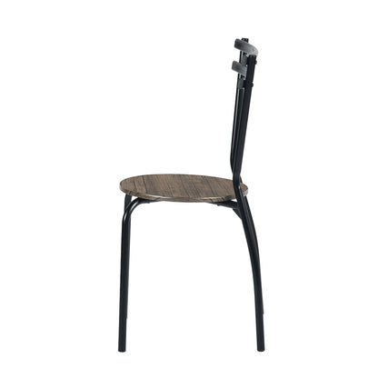 Ensemble Table Modulaire REEDER et 4 Chaises - Chêne/Noir