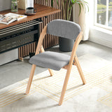 Chaises pliantes avec sièges rembourrés, empilables en bois avec housse amovible, chaise supplémentaire pliante – Gris