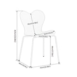 Chaises de jardin modernes Amanda avec pieds en fer (lot de 4) - blanc/pâte de haricots/vert crème glacée