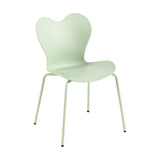 Chaises de jardin modernes Amanda avec pieds en fer (lot de 4) - blanc/pâte de haricots/vert crème glacée