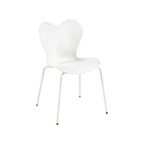 Chaises de jardin modernes Amanda avec pieds en fer (lot de 4) - blanc/pâte de haricots/vert crème glacée