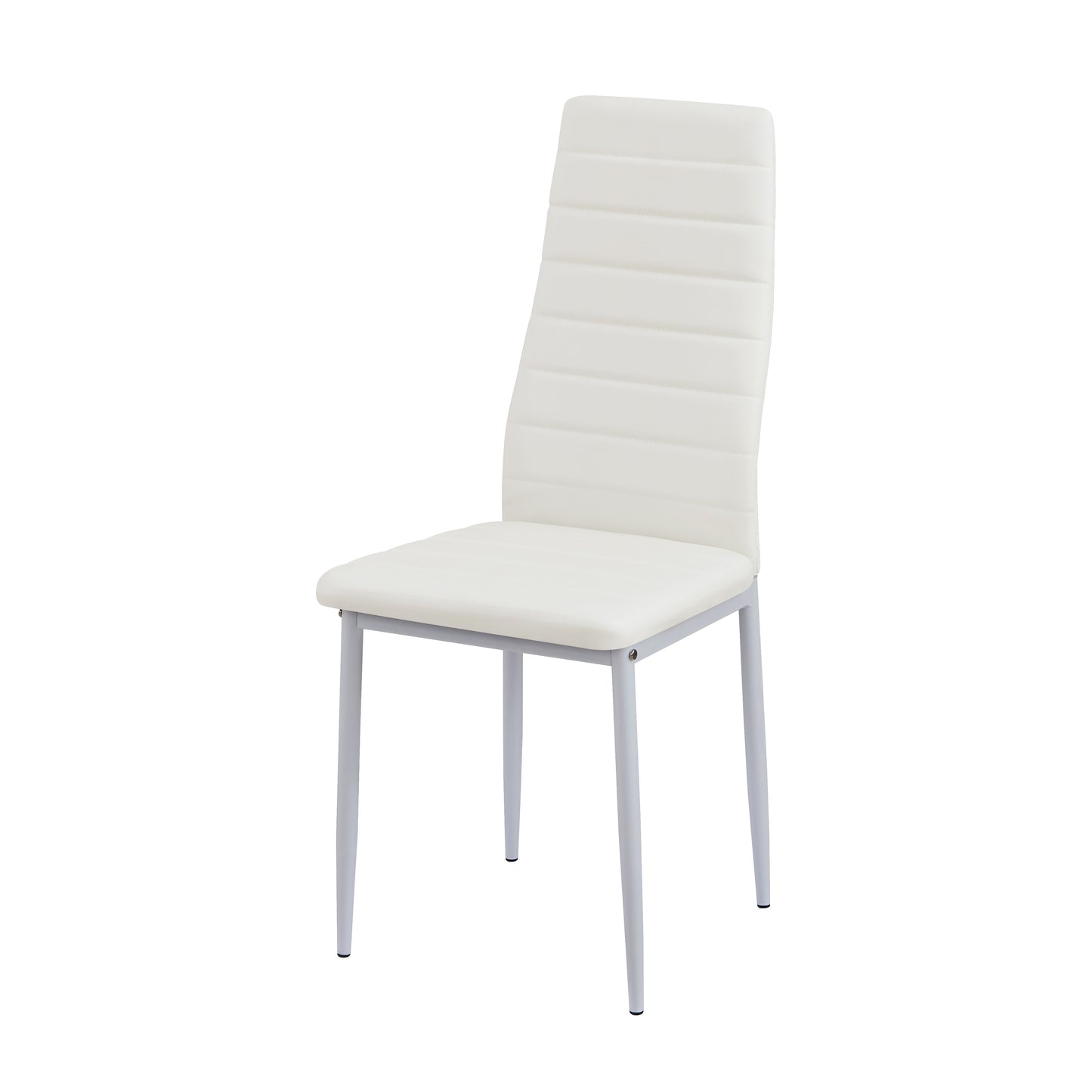 ANN Chaises de Salle à Manger en PVC Chaise de Cuisine Moderne Chaise Rembourrée Confortable - Noir/Blanc/Gris Foncé