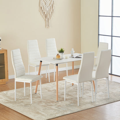 ANN Chaises de salle à manger rembourrées modernes (ensemble de 6)