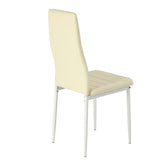 Chaises de Salle à Manger Multicolores en PVC - Pieds Noir Mat, 41,5x52x98CM, Lot de 4