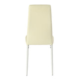 Chaises de Salle à Manger Multicolores en PVC - Pieds Noir Mat, 41,5x52x98CM, Lot de 4