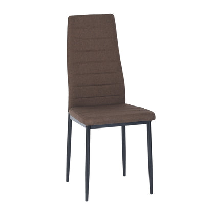 Chaises de salle à manger rembourrées modernes (lot de 6) - Beige/Gris - ANN