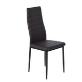 Chaises de Salle à Manger Multicolores en PVC - Pieds Noir Mat, 41,5x52x98CM, Lot de 4