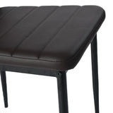 Chaises de Salle à Manger Multicolores en PVC - Pieds Noir Mat, 41,5x52x98CM, Lot de 4