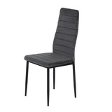 Chaise de salle à manger en velours - gris, noir, marron foncé en option, taille 41,5x52x98CM - pack de quatre