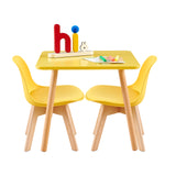 Les tables et chaises pour enfants AUBURN conviennent aux enfants de 3 à 5 ans - jaune/vert glace/bleu clair