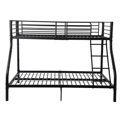 BUNK Lit Superposé Double en Tube de Fer Noir Mat