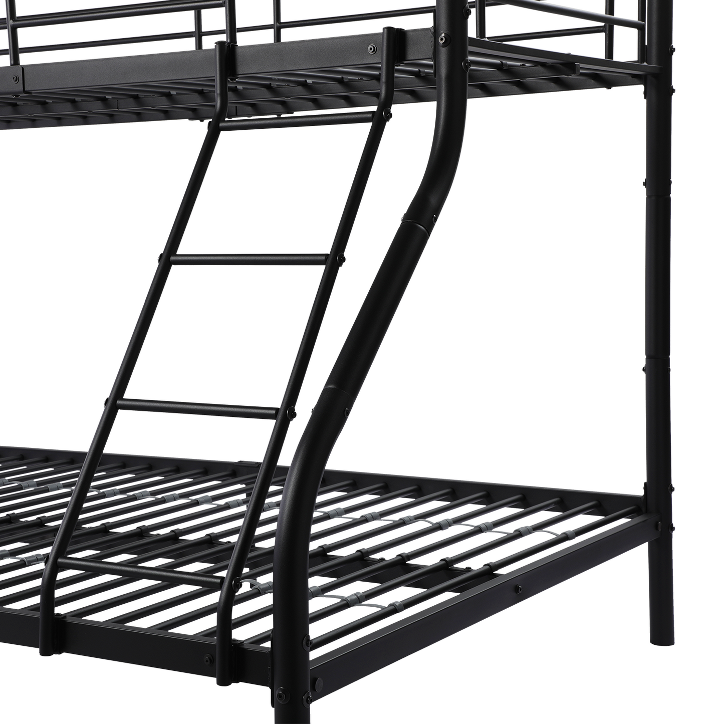 BUNK Lit Superposé Double en Tube de Fer Noir Mat