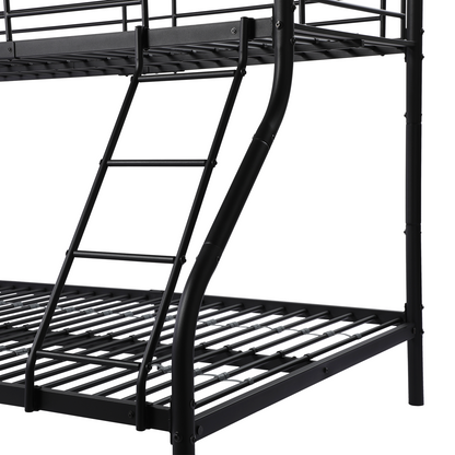 BUNK Lit Superposé Double en Tube de Fer Noir Mat