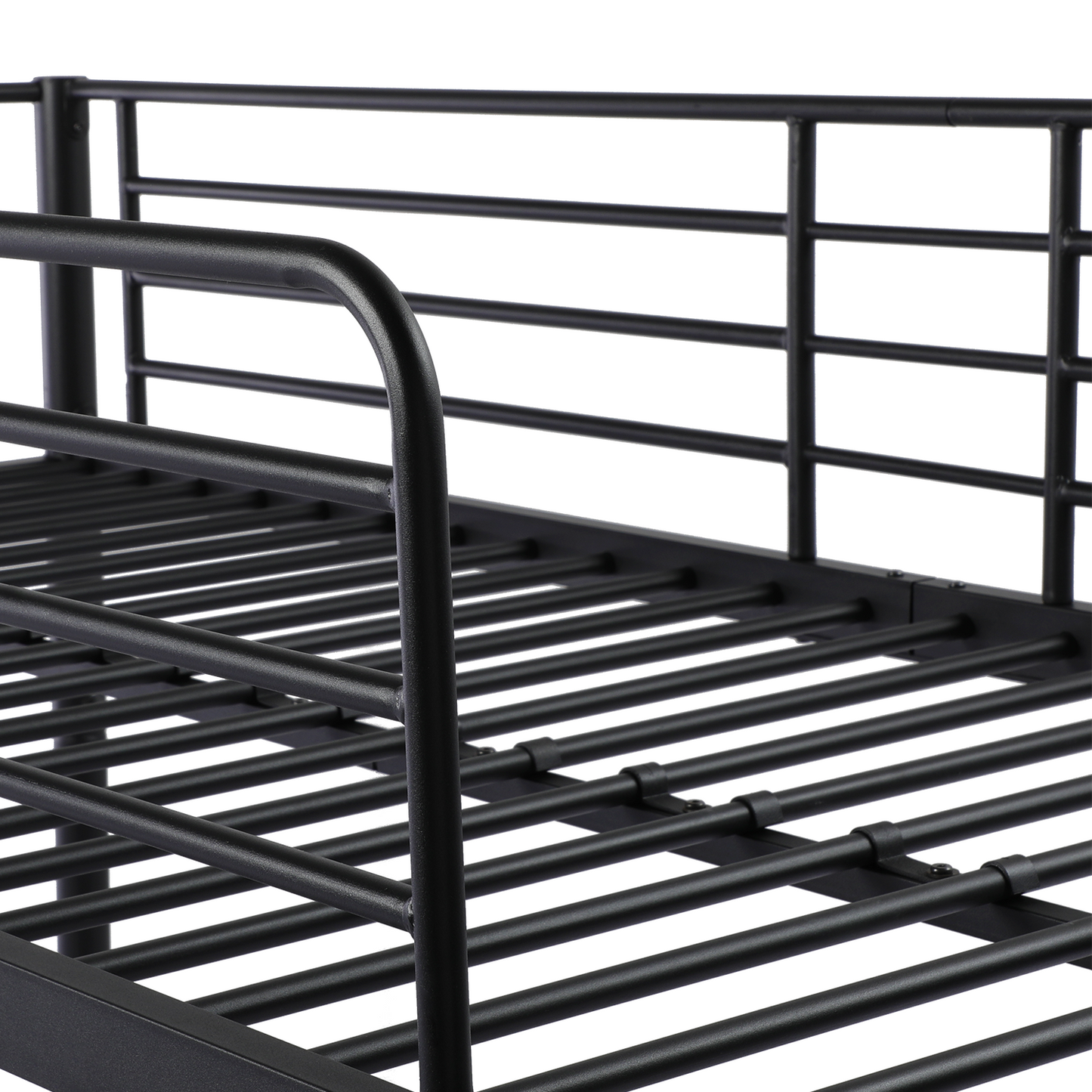 BUNK Lit Superposé Double en Tube de Fer Noir Mat
