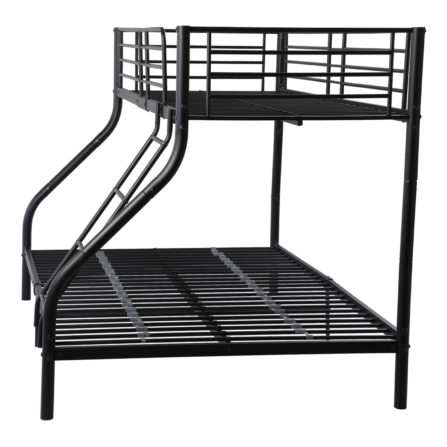 BUNK Lit Superposé Double en Tube de Fer Noir Mat