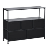 Meuble d'appoint 100 cm avec pieds en fer - Noir - CECIL