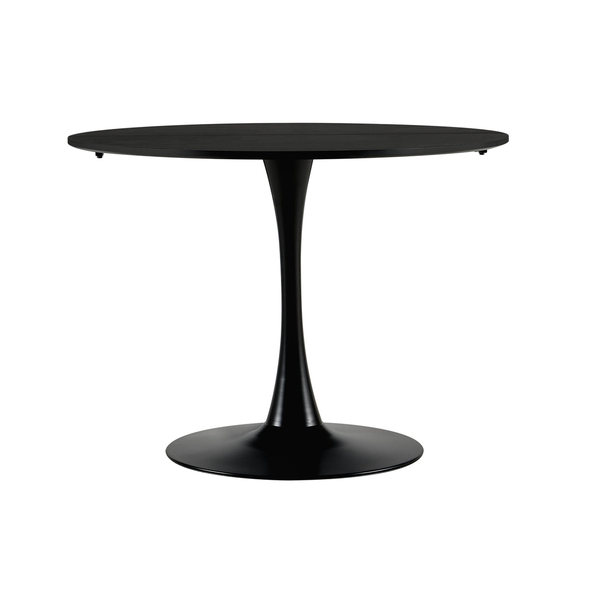 Table à manger à tréteaux TULIP 100 cm - Blanc/Noir