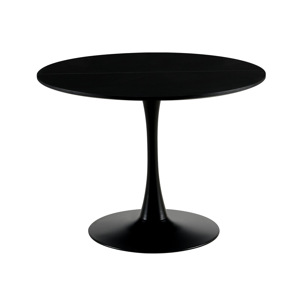 Table à manger à tréteaux TULIP 100 cm - Blanc/Noir