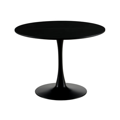 Table à manger à tréteaux TULIP 100 cm - Blanc/Noir