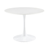 Table à manger à tréteaux TULIP 100 cm - Blanc