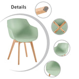 Lot de 2 chaises d'appoint rembourrées - Pâte de haricots/Vert crème glacée-CLOVER