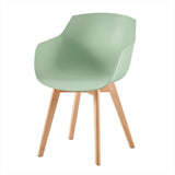 Lot de 2 chaises d'appoint rembourrées - Pâte de haricots/Vert crème glacée-CLOVER