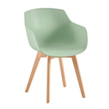 Lot de 2 chaises d'appoint rembourrées - Pâte de haricots/Vert crème glacée-CLOVER