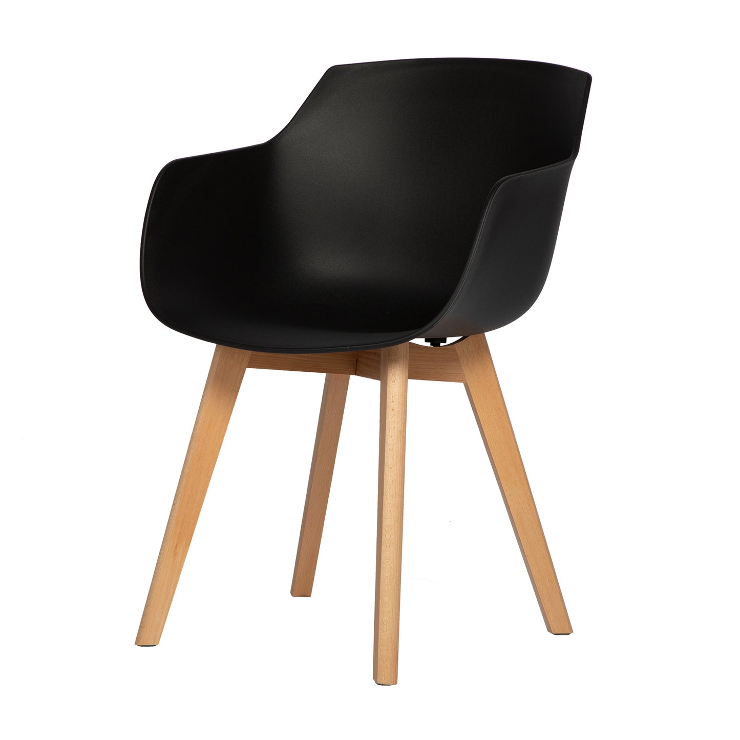 Chaises Scandinaves de Salle à Manger en Bein Hêtre avec  Lot de 2/4 - Noir/Blanc/Gris-CLOVER