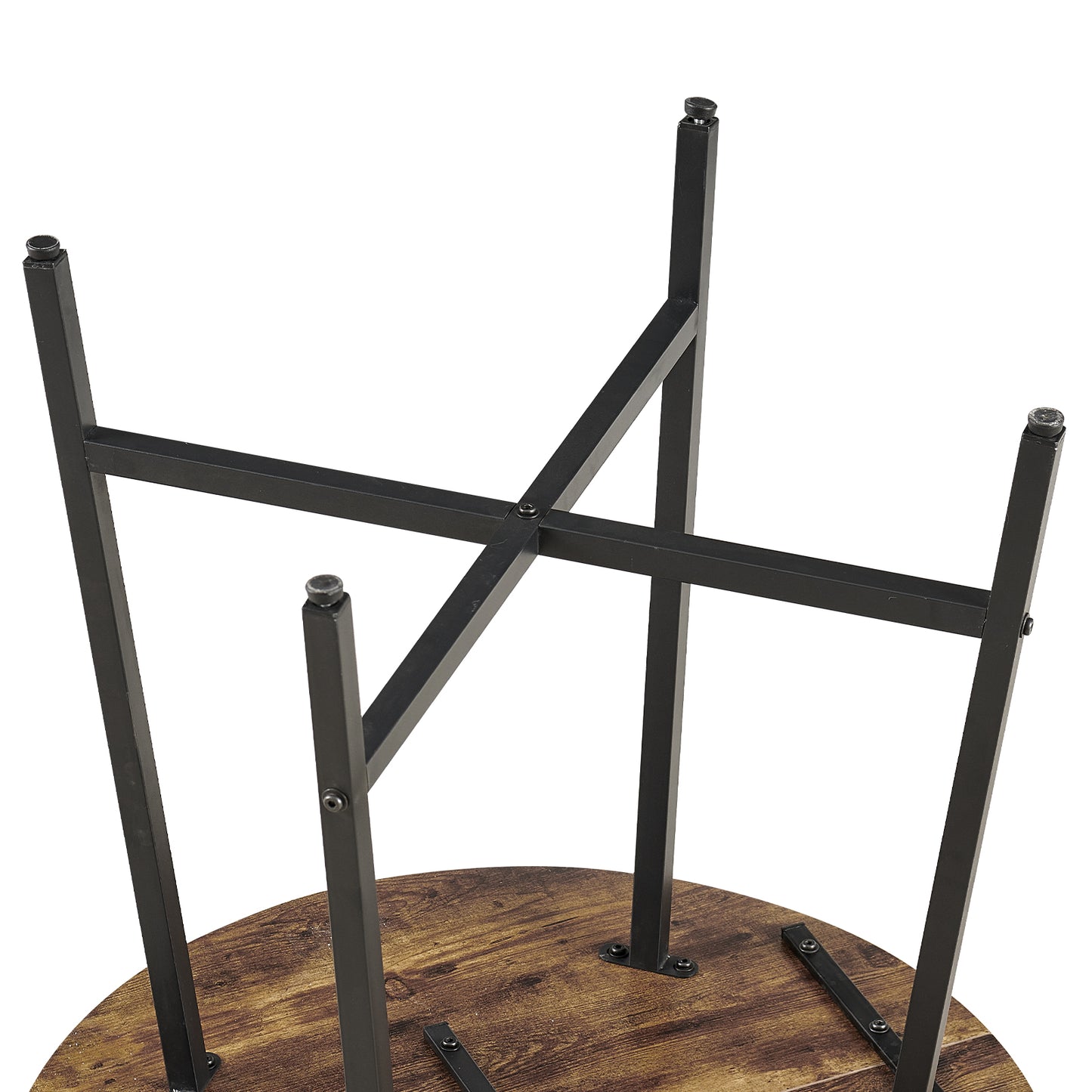 Table de salle à manger 80 cm avec pieds en fer - Marques de feu - COBB