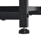 Table d'appoint 100cm avec pieds en fer-noir-COLBY