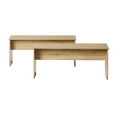 banc de salle à manger long de 110 cm lot de 2 - coloris chêne-Crewe