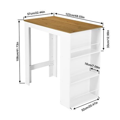 Table de cuisine et de bar à 3 étagères – Table haute