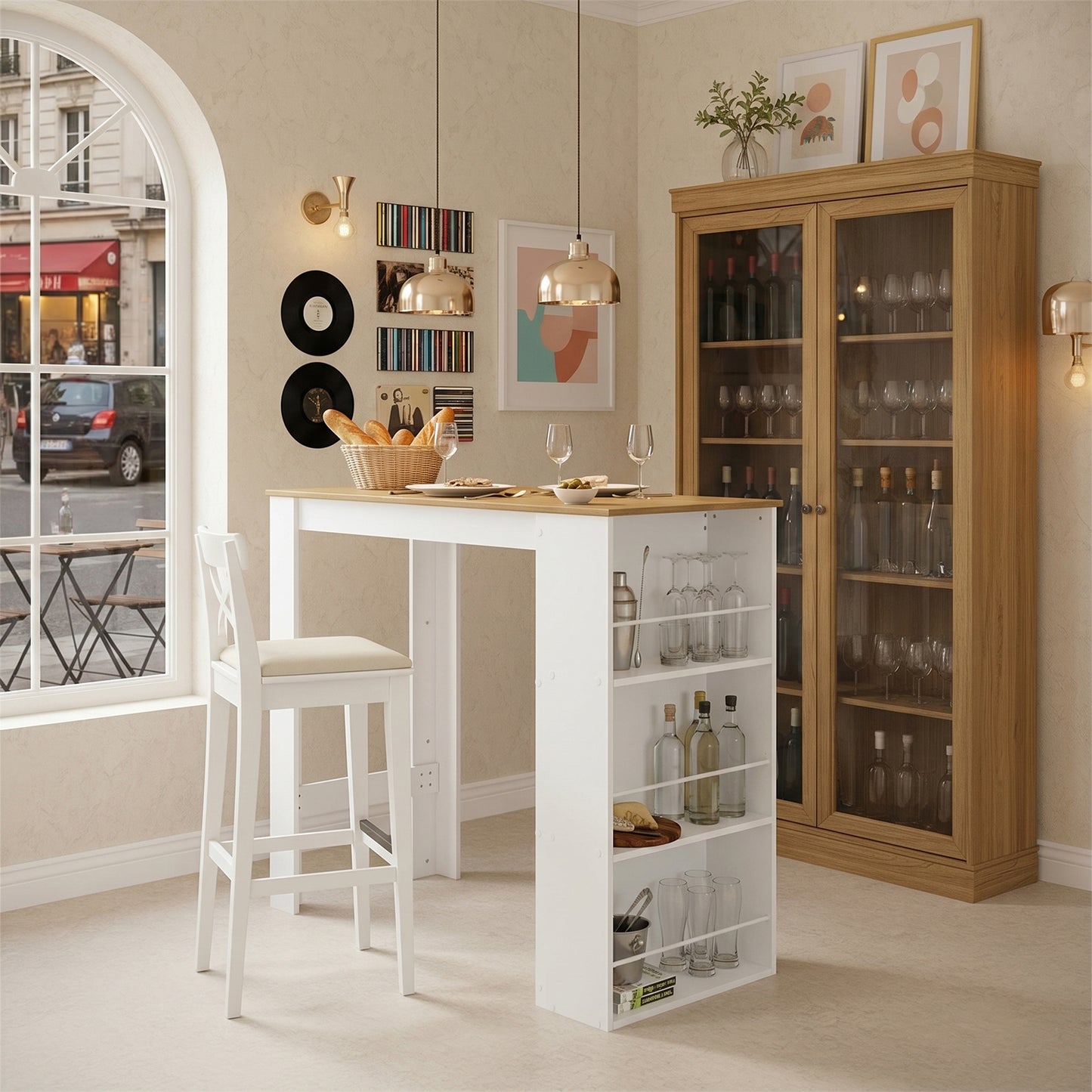 Table de cuisine et de bar à 3 étagères – Table haute