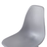 DORIS - Lot de 4 chaises de salle à manger en fer blanc à la mode,gris,Blanc