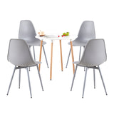 DORIS - Lot de 4 chaises de salle à manger en fer blanc à la mode,gris,Blanc