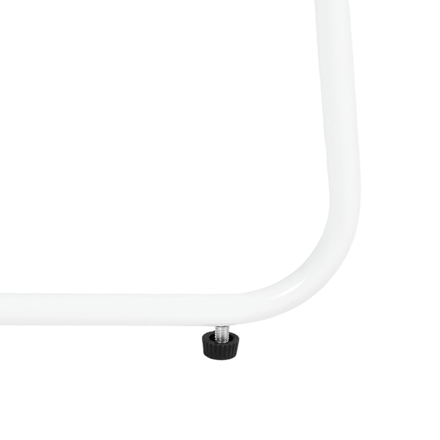 Table basse ronde moderne avec panier de rangement DOYLE - Blanche