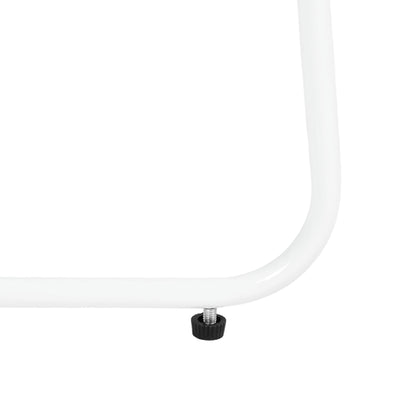 Table basse ronde moderne avec panier de rangement DOYLE - Blanche