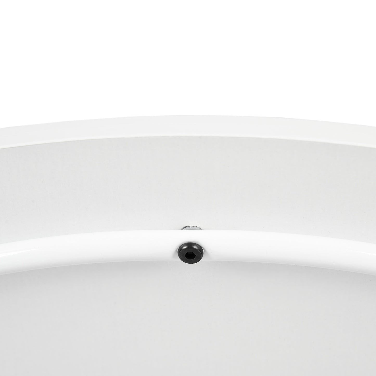 Table basse ronde moderne avec panier de rangement DOYLE - Blanche