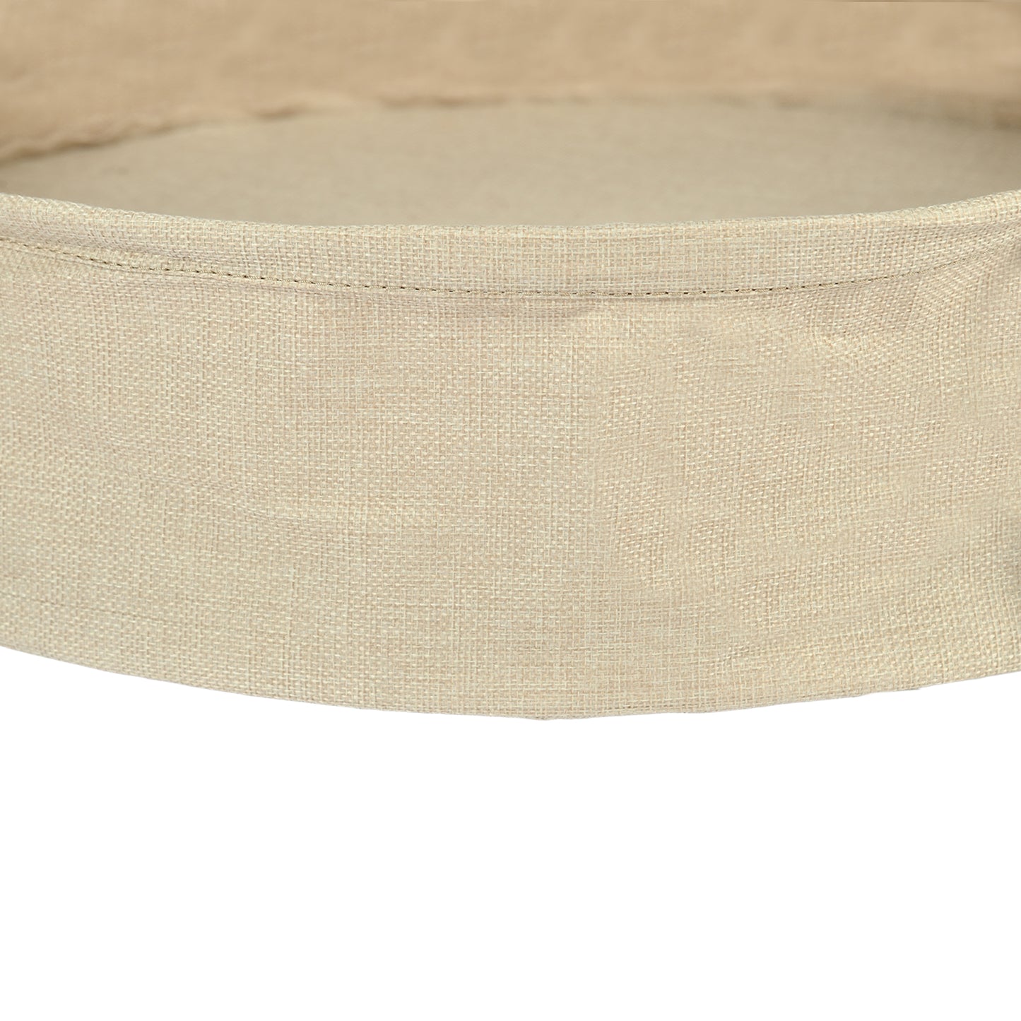 Table basse ronde moderne avec panier de rangement DOYLE - Blanche