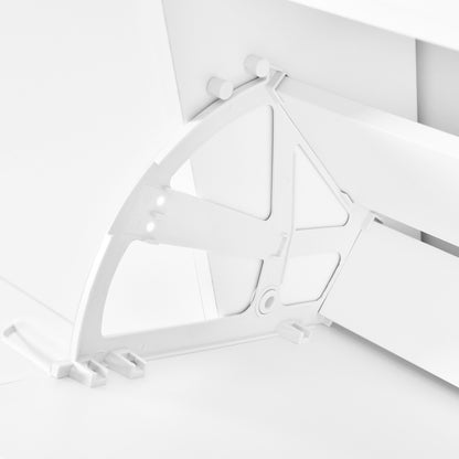Meuble à chaussures DURHAM à 4 rabats, 105 x 23 x 103 cm - MDF blanc