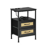 Table d'appoint 40 cm avec pieds en fer - Noir - ELAND