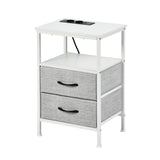 Table d'appoint 40 cm avec pieds en fer - Blanc - ELAND